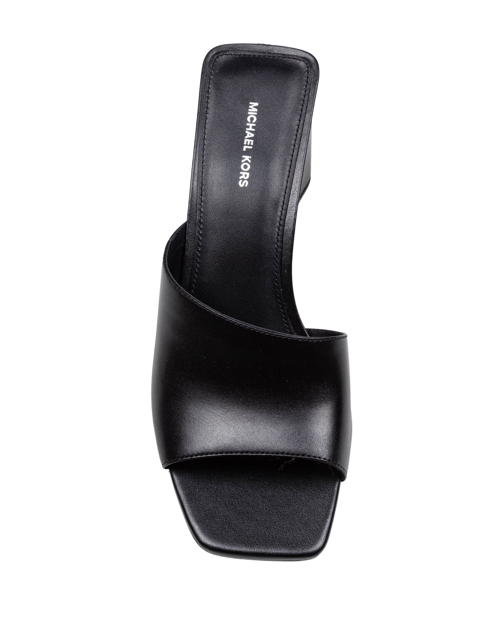 Michael Kors Merriam Wedge Leather Clogs In Black Color