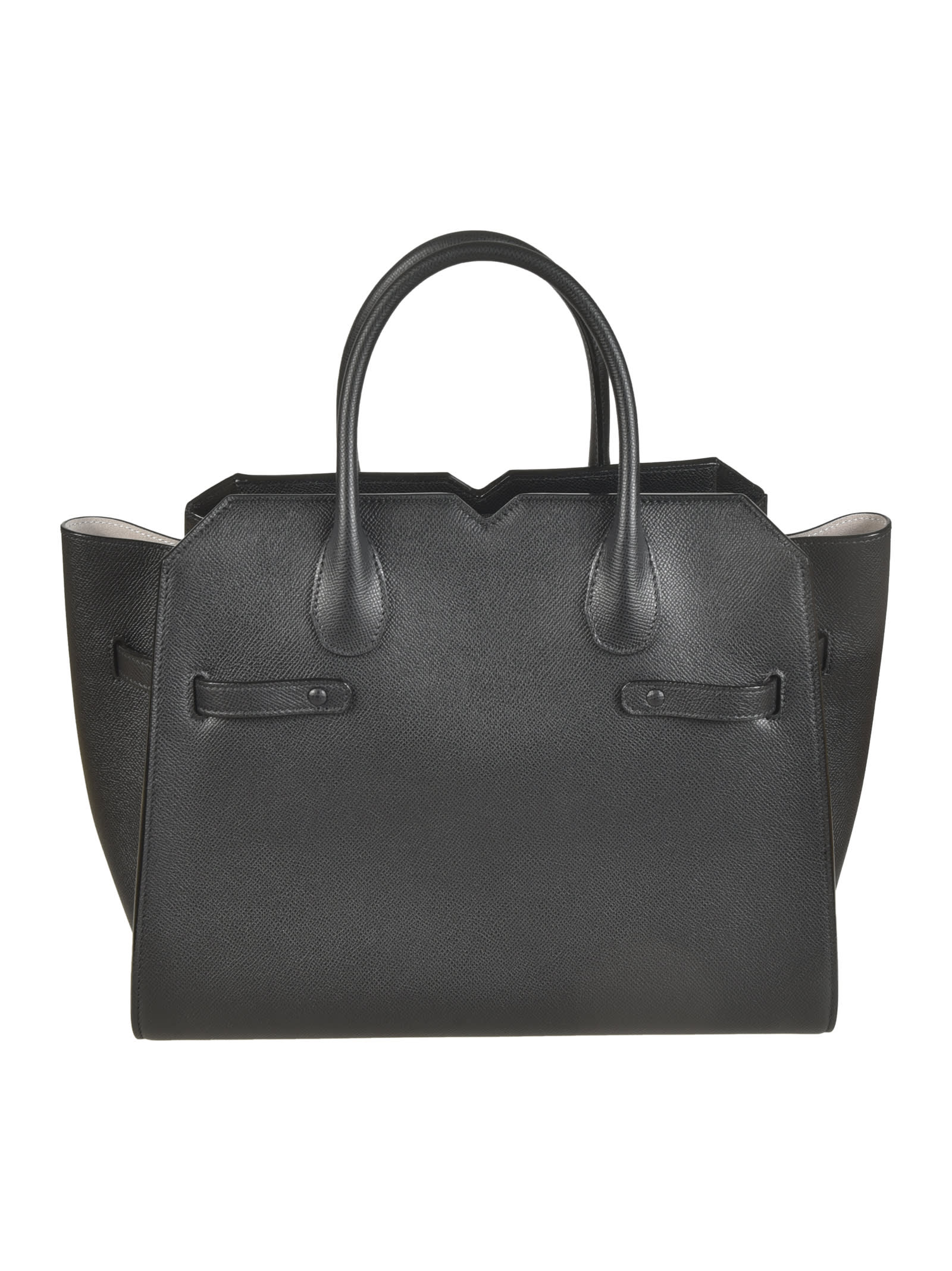 Shop Valextra Medium Black Milan Bag In Nn