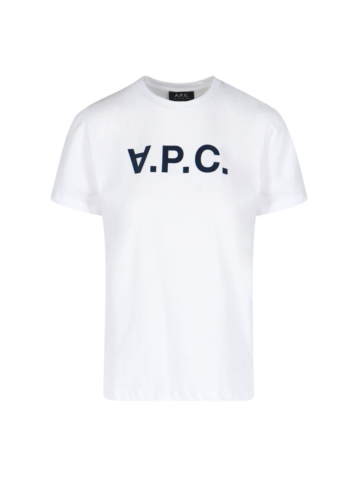 Shop Apc Logo T-shirt In White