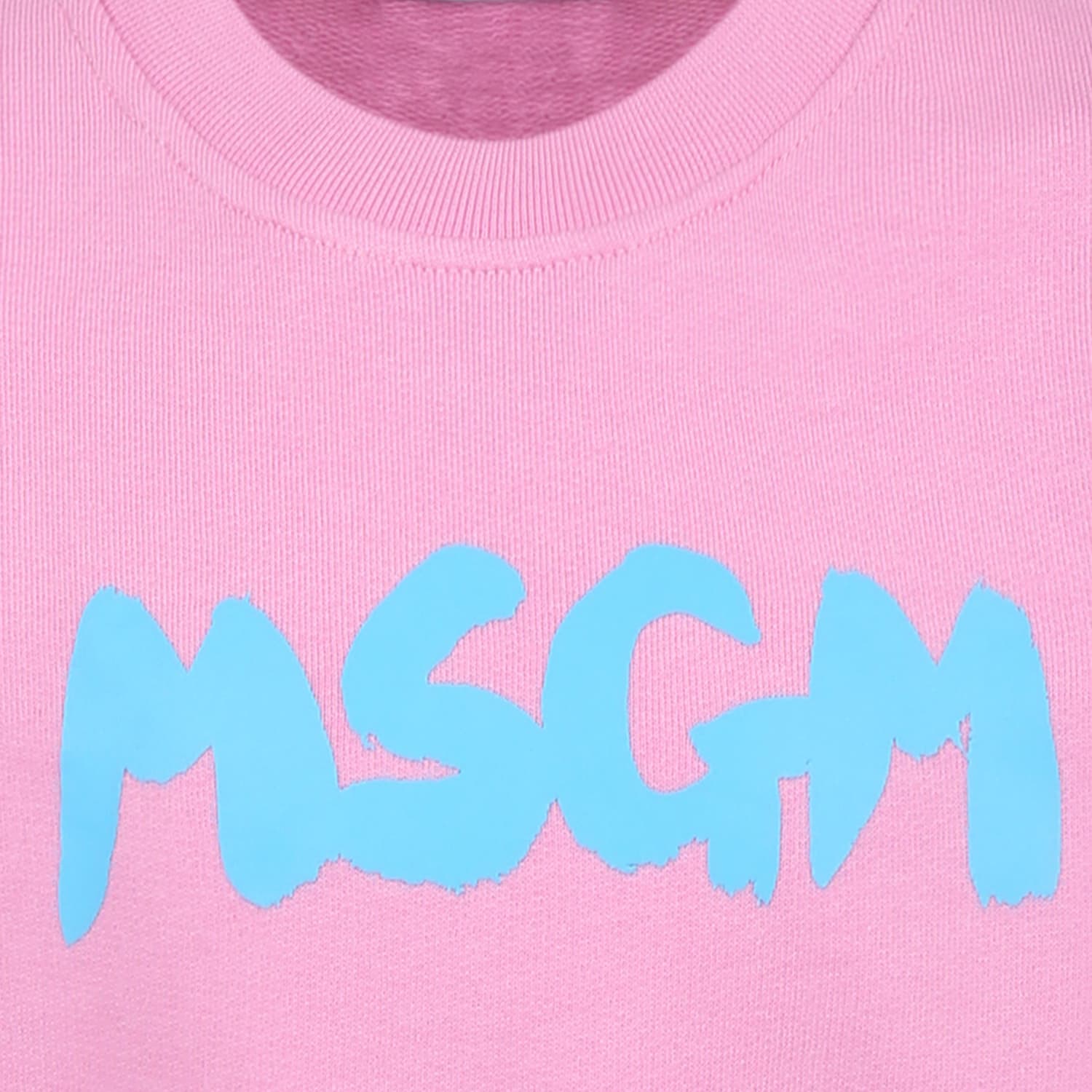 Shop Msgm Pink Sweatshirt For Girl With Logo