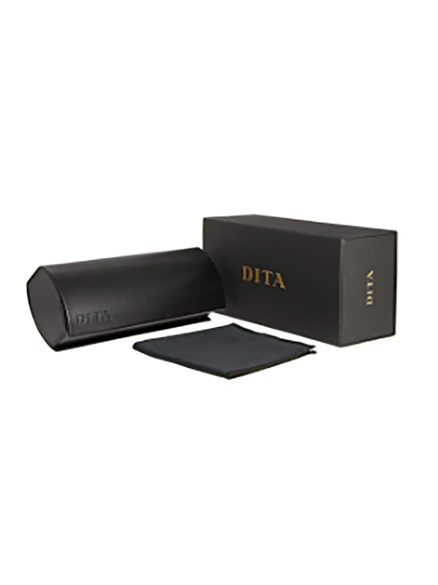 Shop Dita Dtx162/a/02 Artoa.82 Eyewear In Black Iron_white Gold