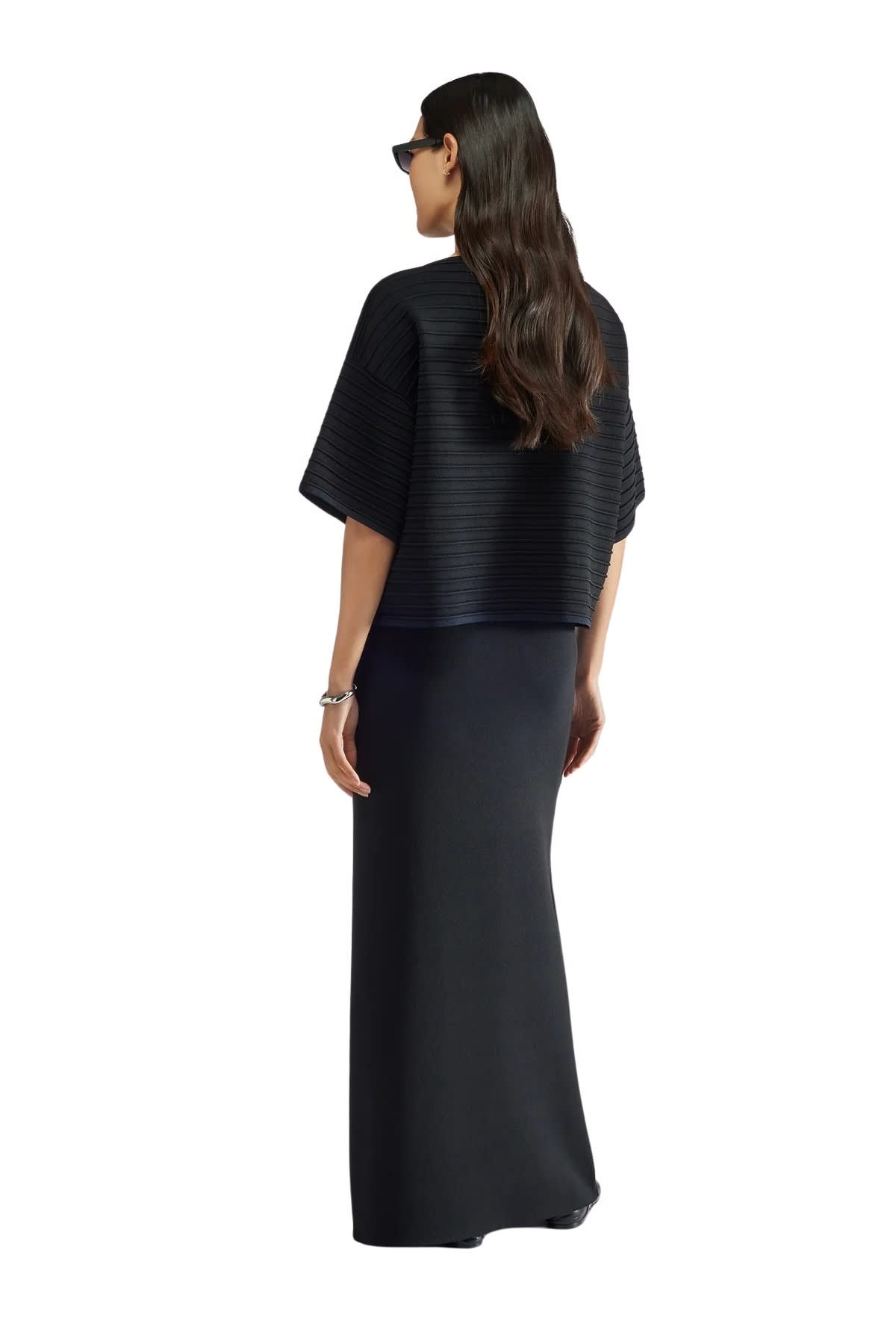 Liviana Conti Jersey T-shirt In Nero Notte