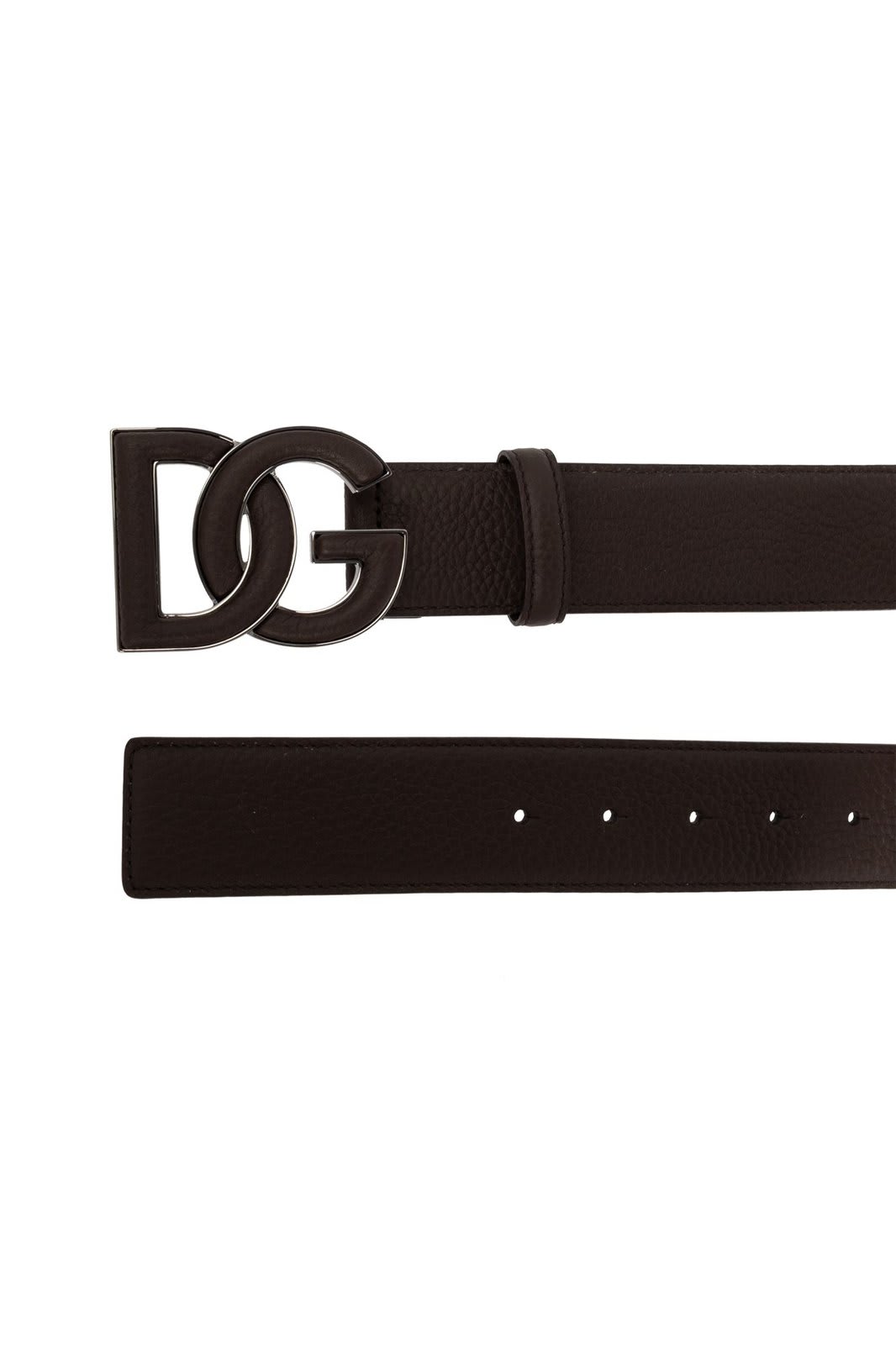 DOLCE & GABBANA LOGO PLAQUE BUCKLE BELT 