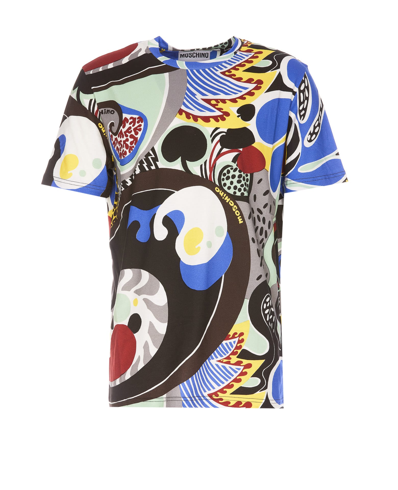 Shop Moschino Psychedelic Print T-shirt In Black