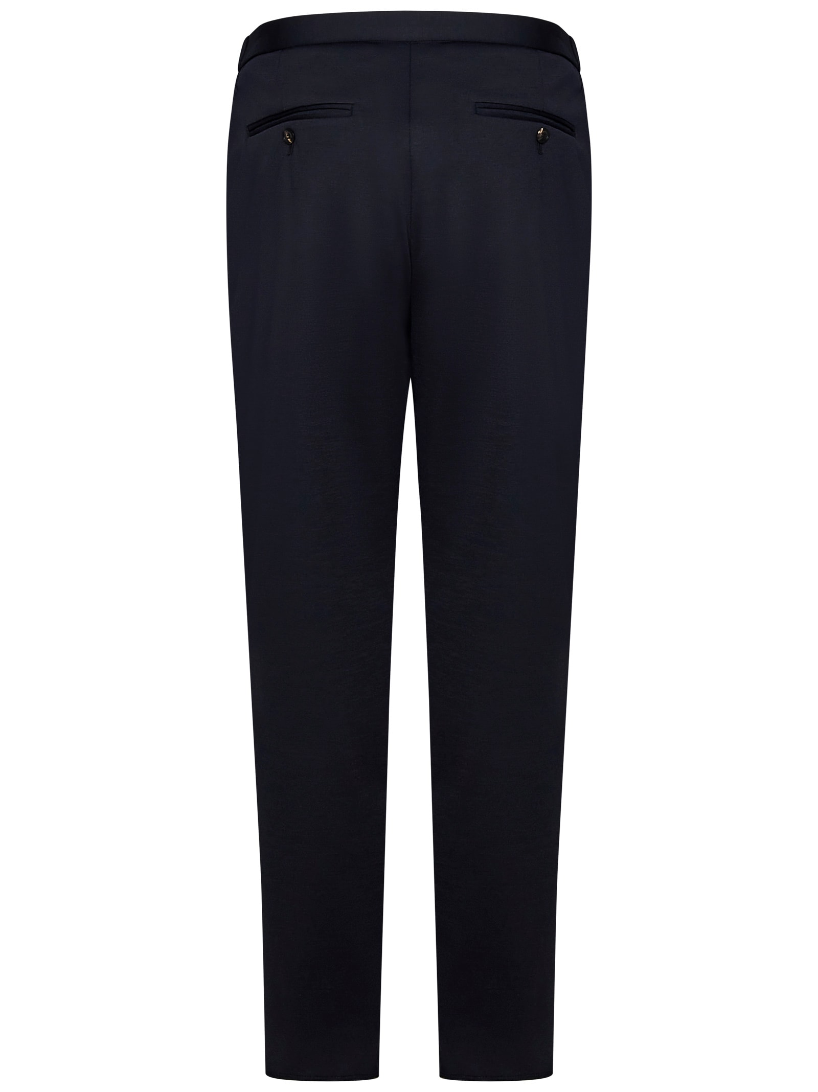 Shop Emporio Armani Trousers In Blue