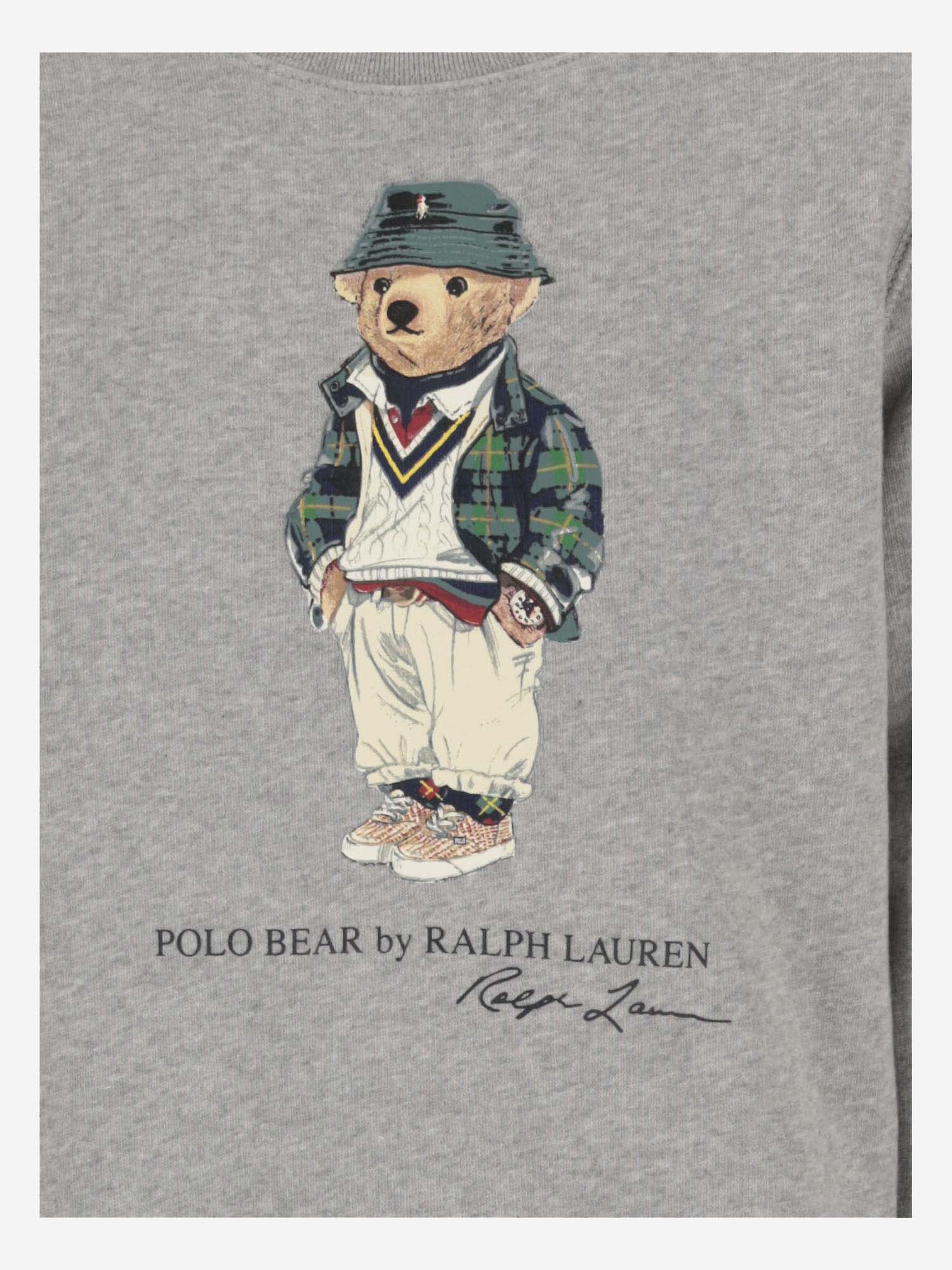 Shop Ralph Lauren Cotton Blend Sweatshirt With Polo Bear