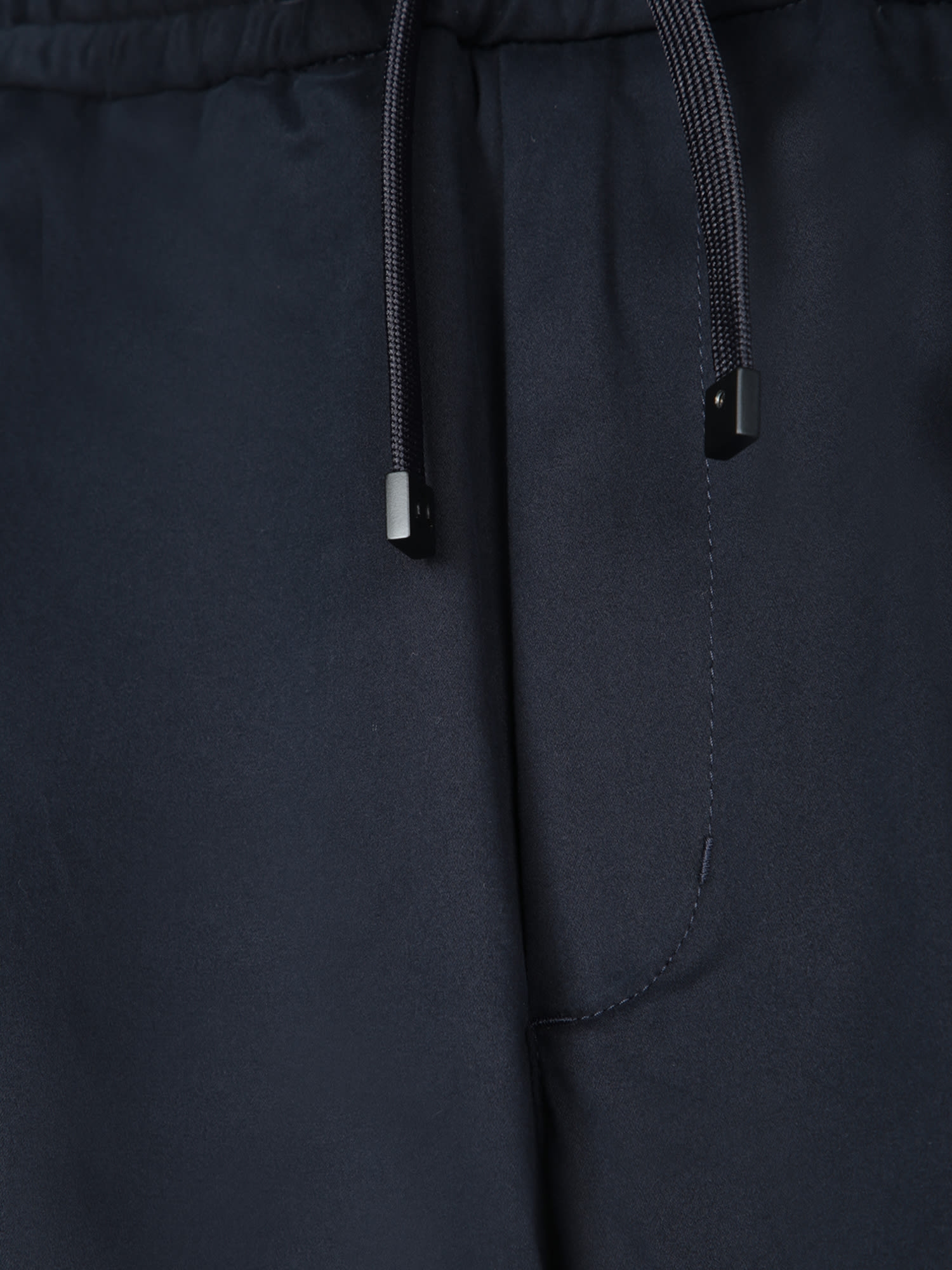 Moncler Cotton Trousers In Blue