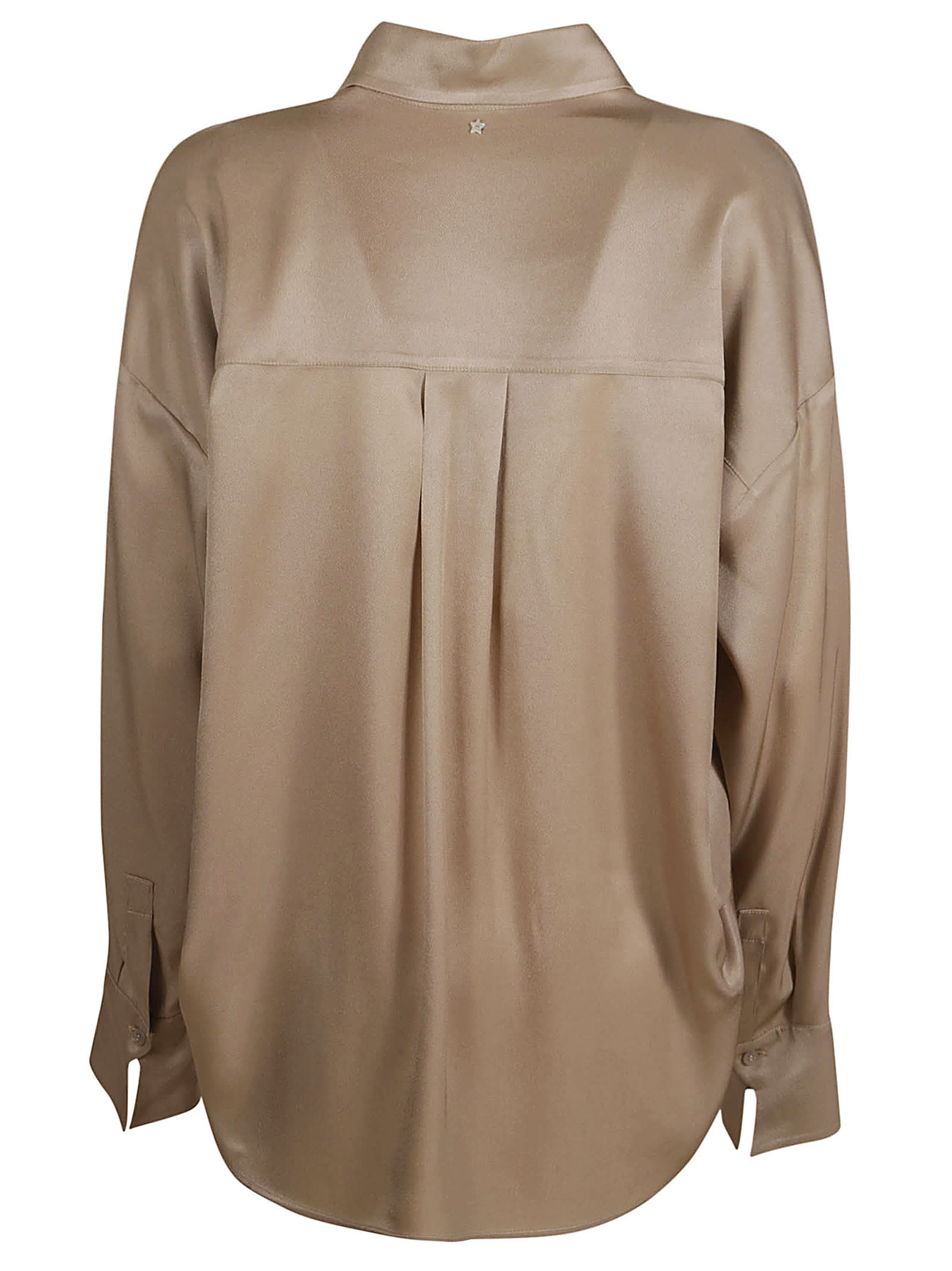 Shop Lorena Antoniazzi Long-sleeved Shirt In Dark Camel