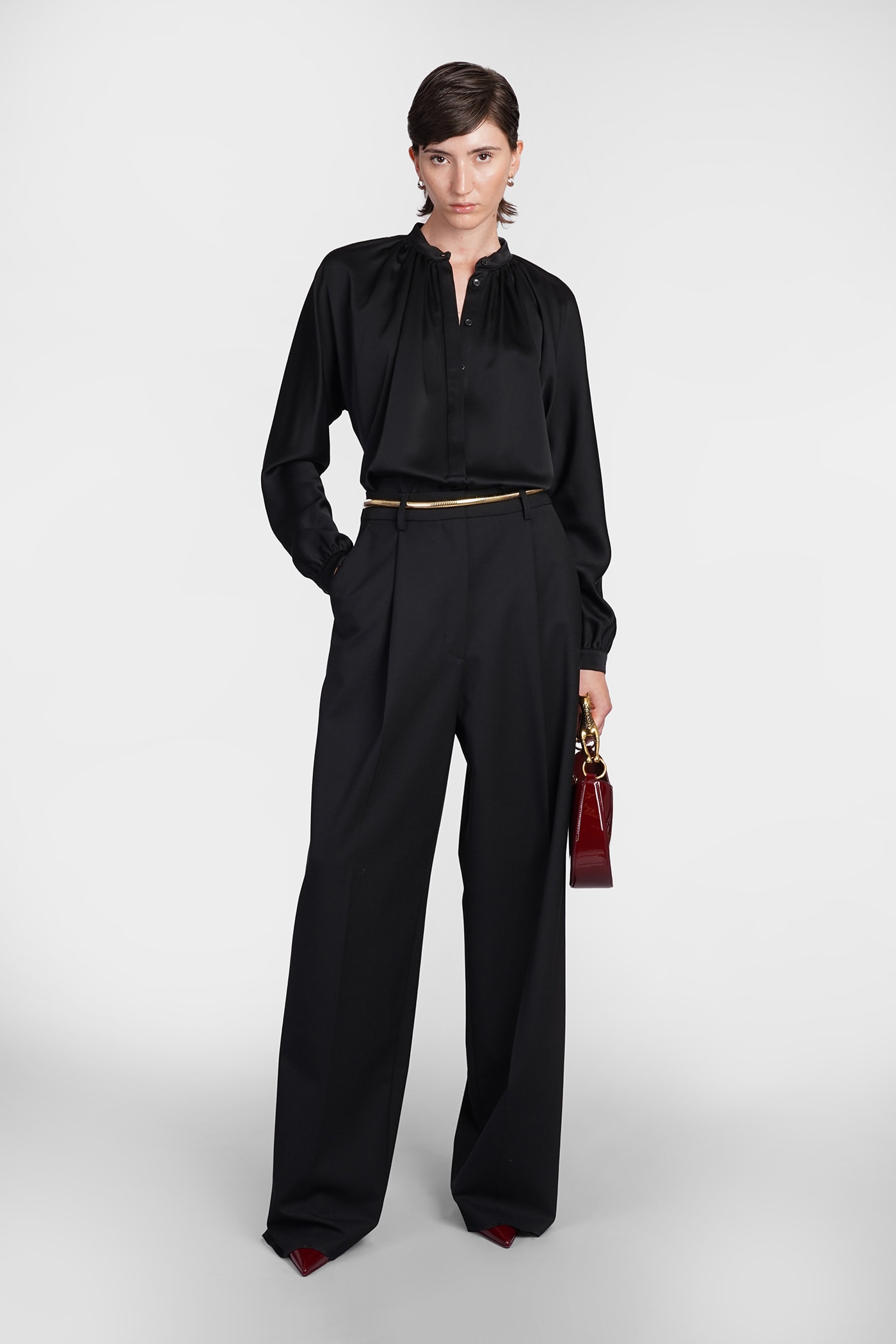 Shop Lanvin Blouse In Black Viscose