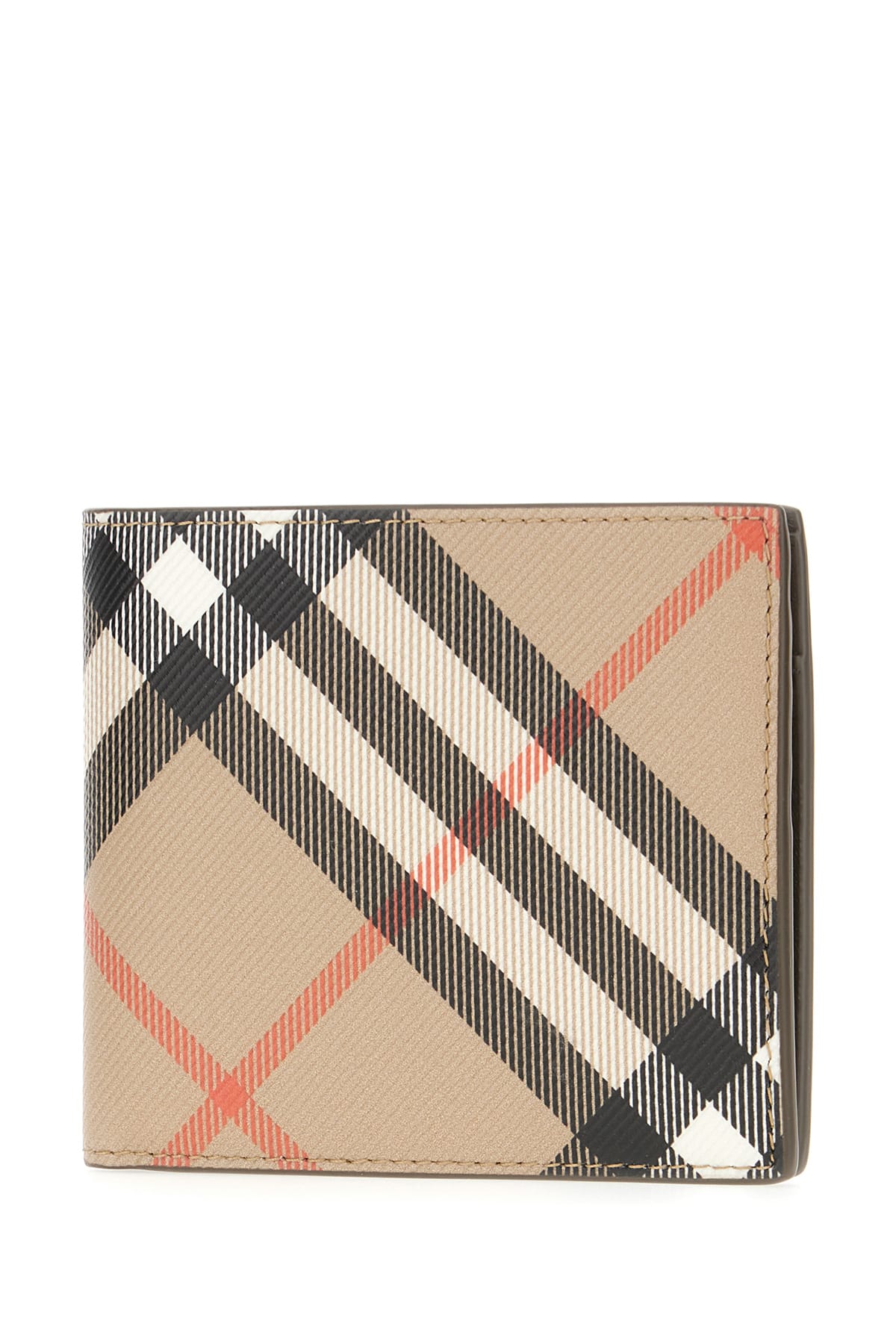 Shop Burberry Printed Fabric Wallet In Sand