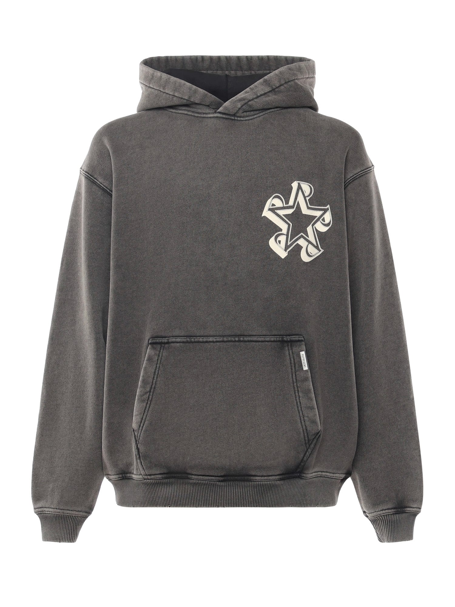Represent Initial Star Cotton Sweatshirt In Gray