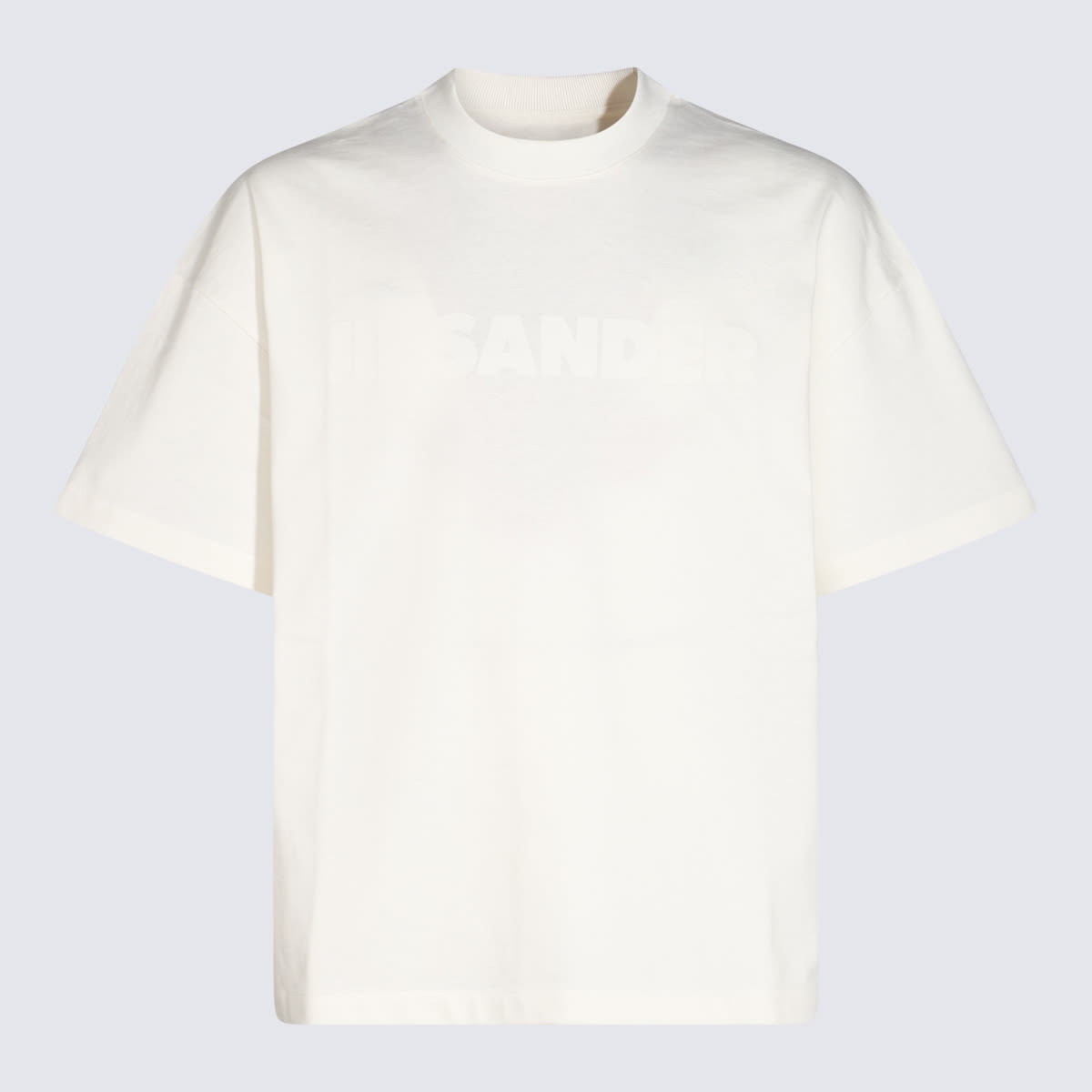 Shop Jil Sander White Cotton T-shirt In Porcelain