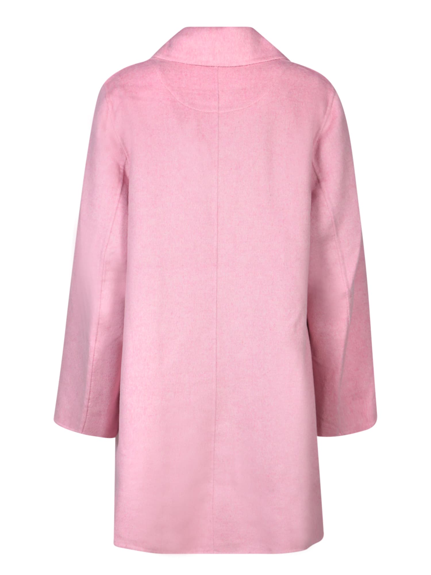 Shop Ganni Pink Midi Coat