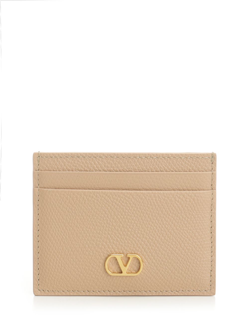 Valentino Vlogo Signature Card Holder In Neutral