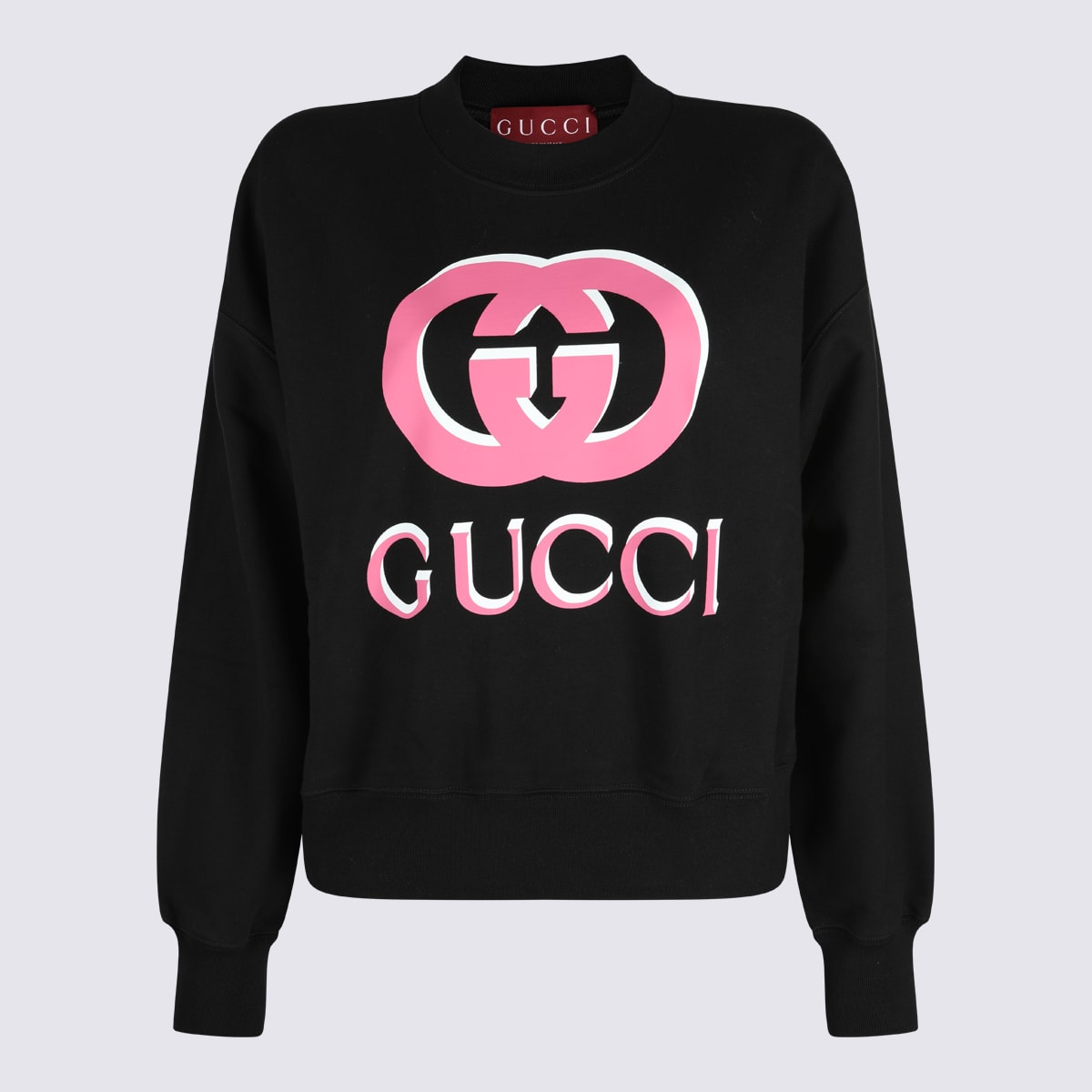 Shop Gucci Black Cotton Sweatshirt