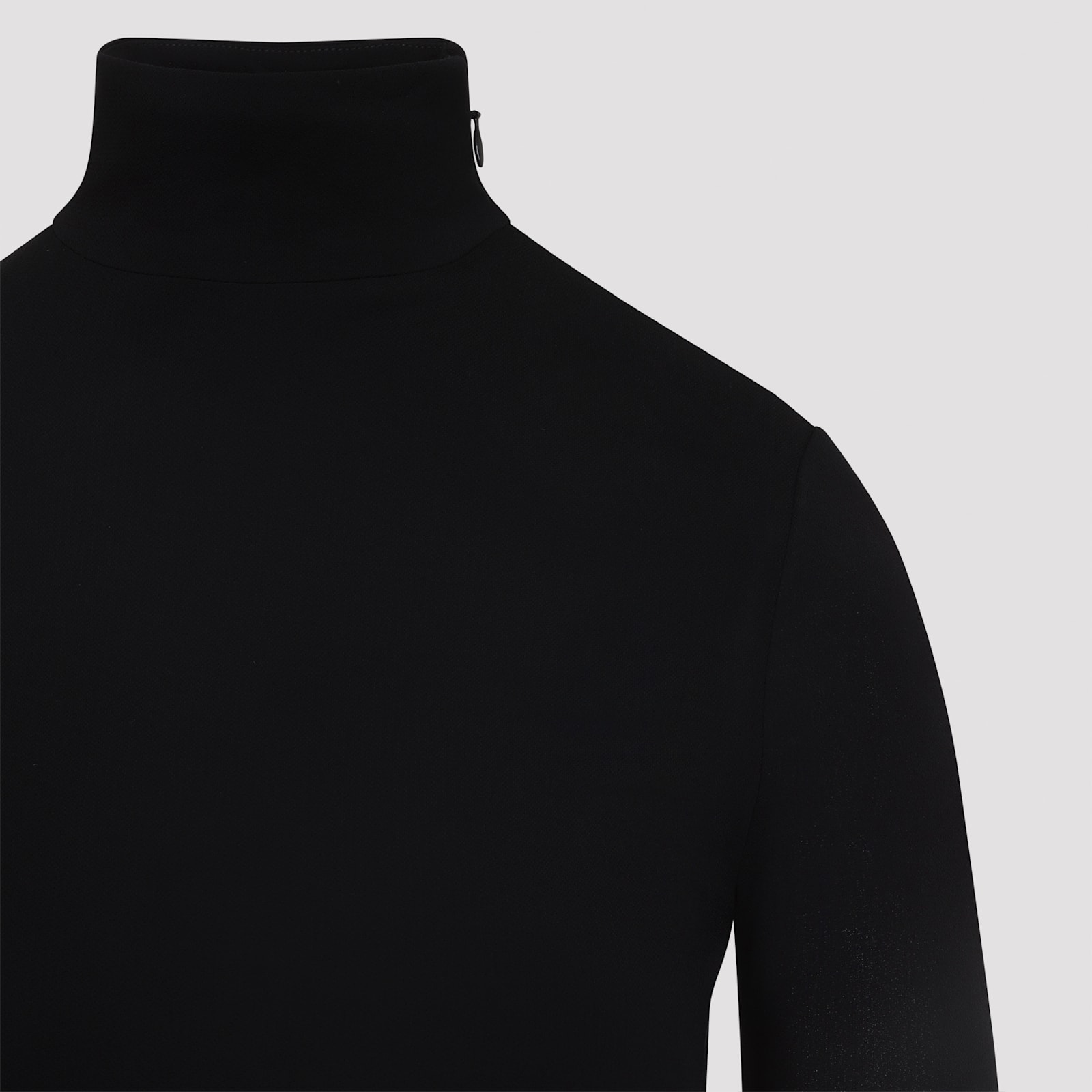 Alaïa Heart Cutout Turtleneck Long-sleeve Maxi Dress In Black