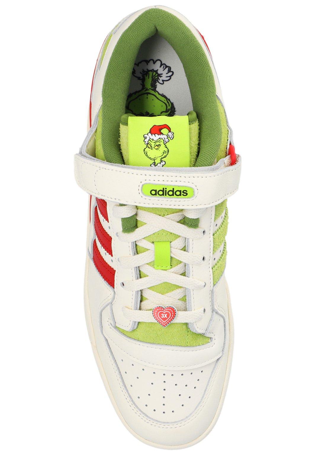 Shop Adidas Originals Forum Low X The Grinch Lace-up Sneakers In White