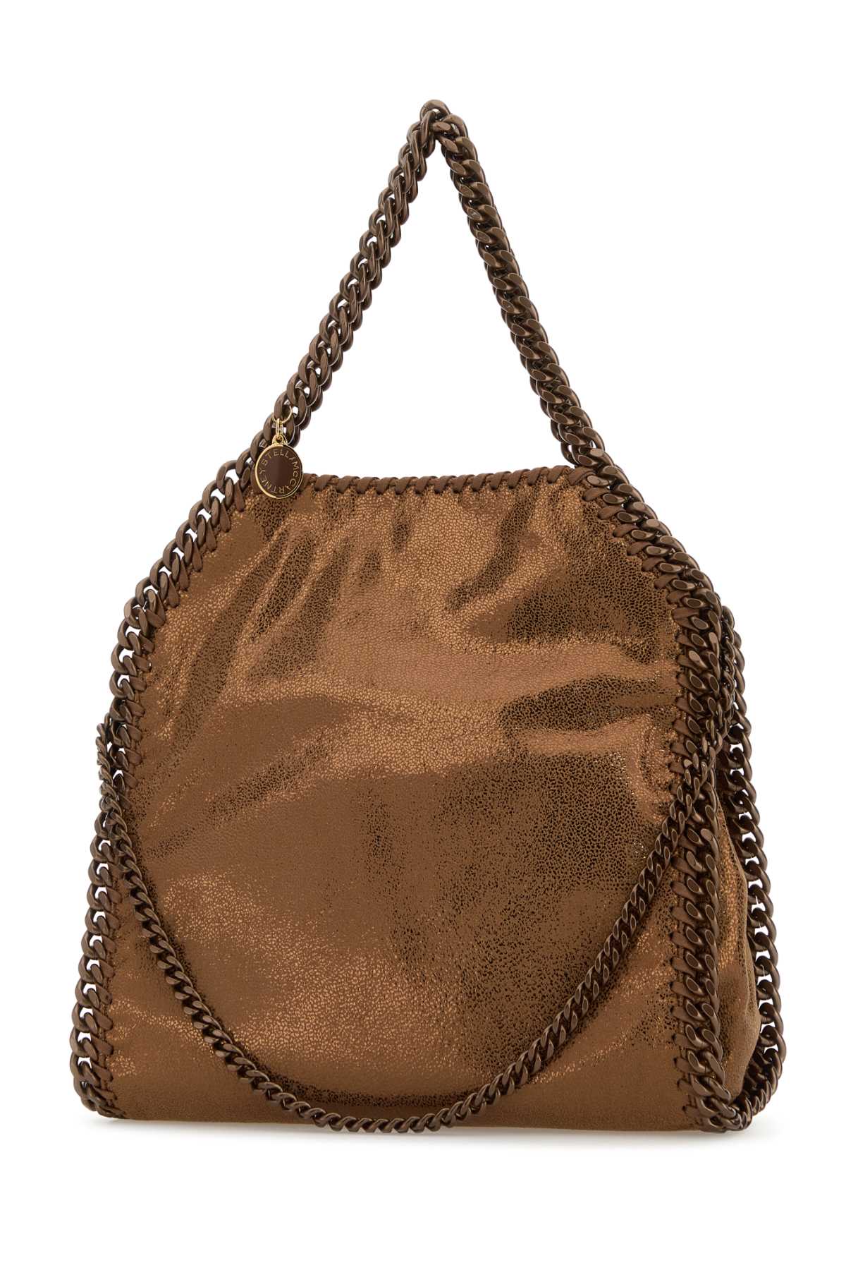 Stella Mccartney Bronze Shaggy Deer Mini Falabella Handbag In Brown