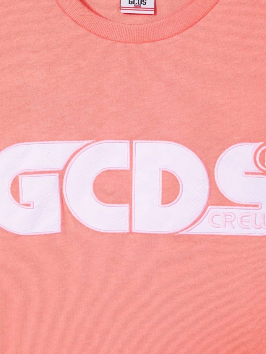 Shop Gcds Oversize Jersey T-shirt Girl In Pink