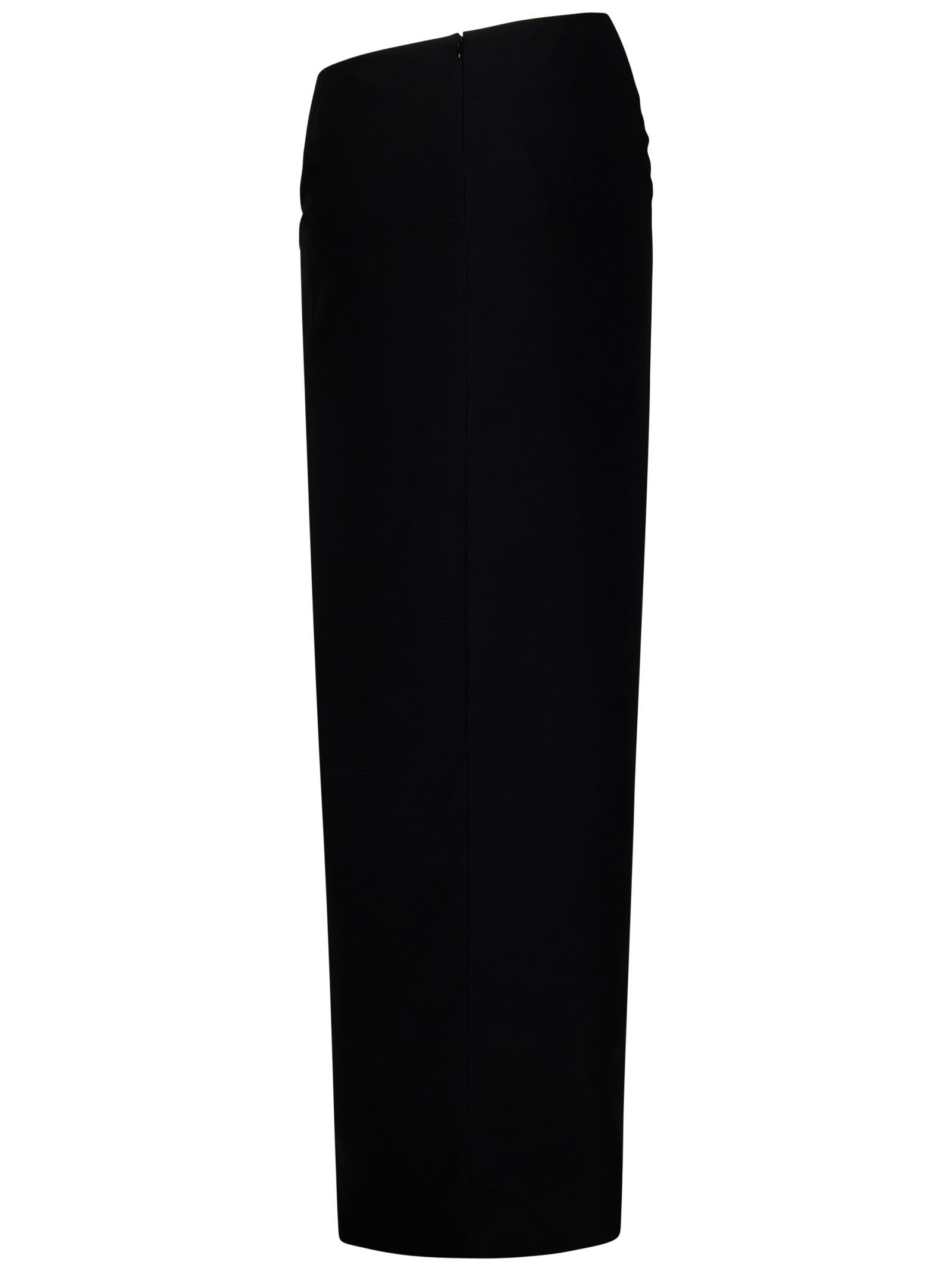 Shop Monot Long Skirt In Black