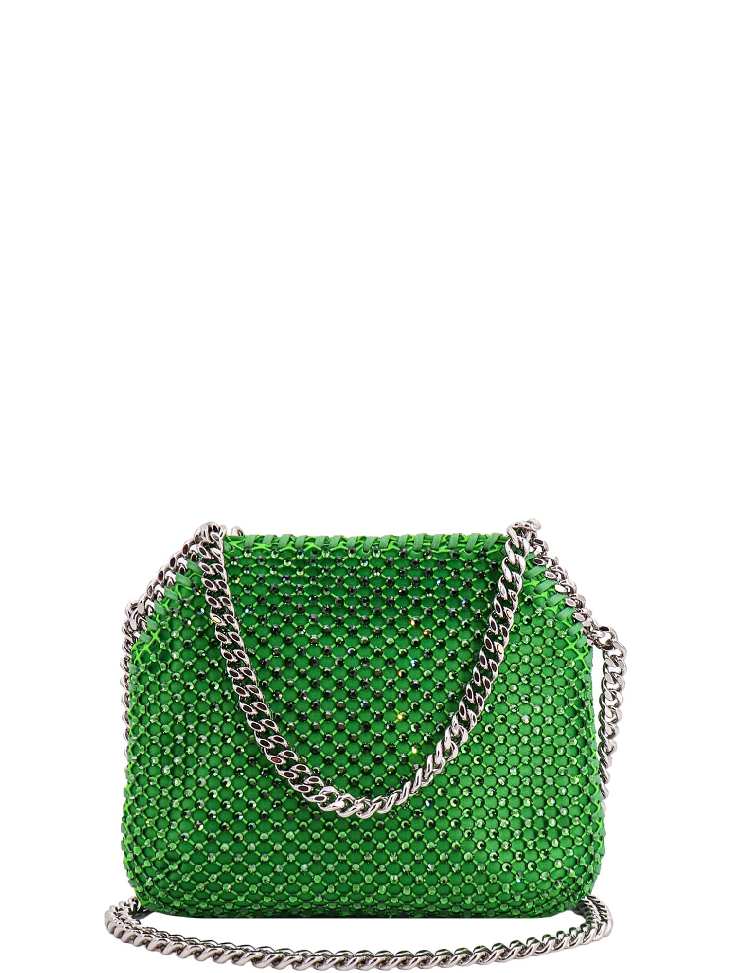 Shop Stella Mccartney Falabella Shoulder Bag In Fluo Green
