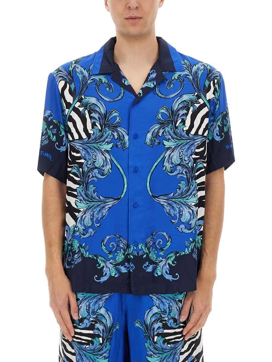 Shop Versace Jeans Couture Shirt In Blue