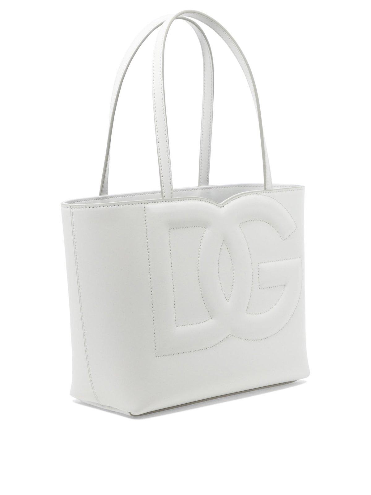 Dolce & Gabbana Logo Embossed Tote Bag in Black