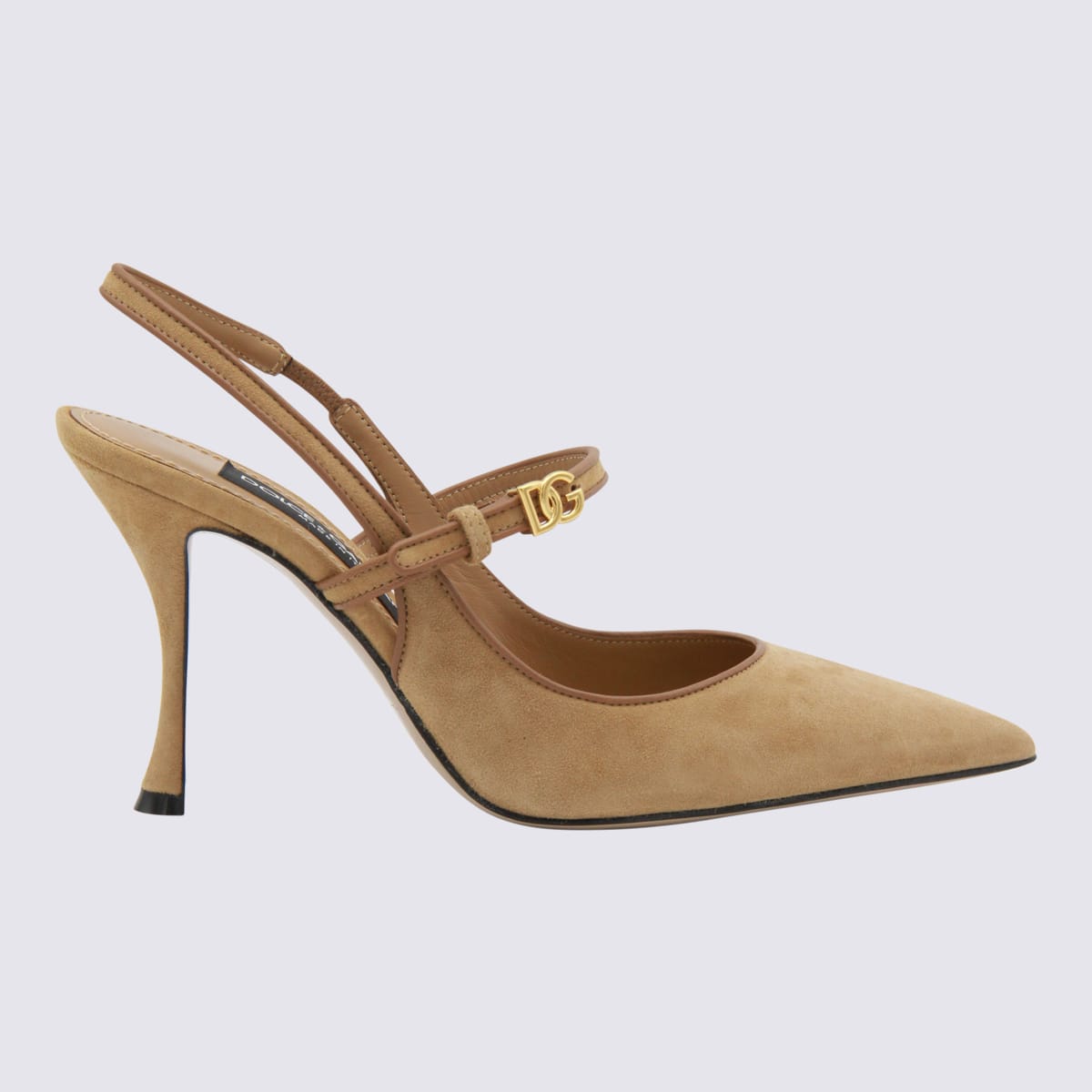Dolce & Gabbana Stiletto Heel Slingback Pumps In Neutral