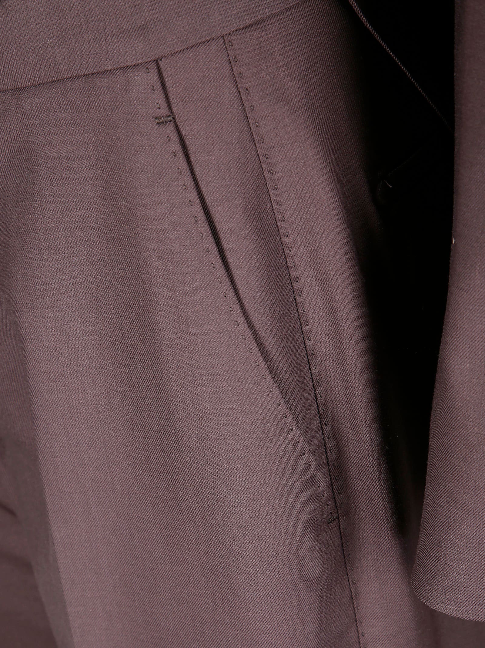 Tagliatore Double-breasted Brown Suit Set With Peak Lapels In Brown