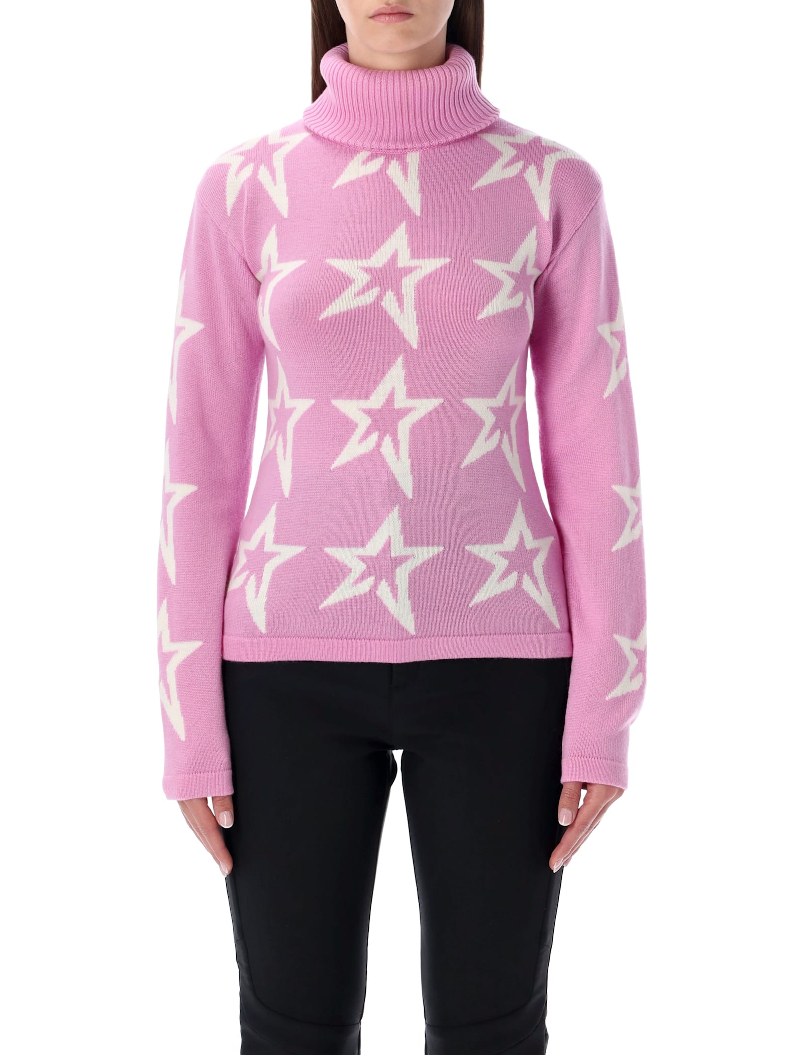 Perfect Moment Merino Wool Star Dust Pink Sweater