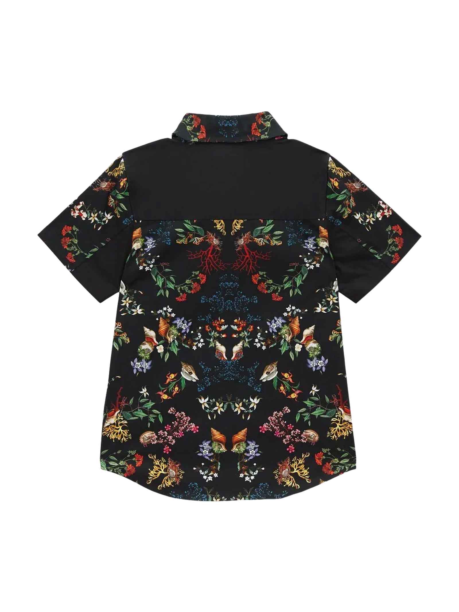 Shop Burberry Black/multicolor Shirt Unisex In Nero/multicolor