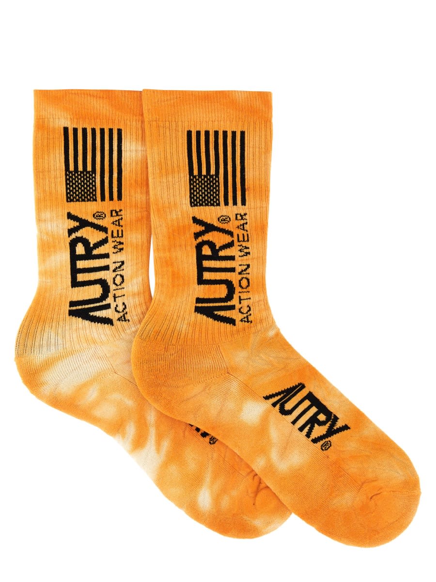 Shop Autry Matchpoint Sock In Orange