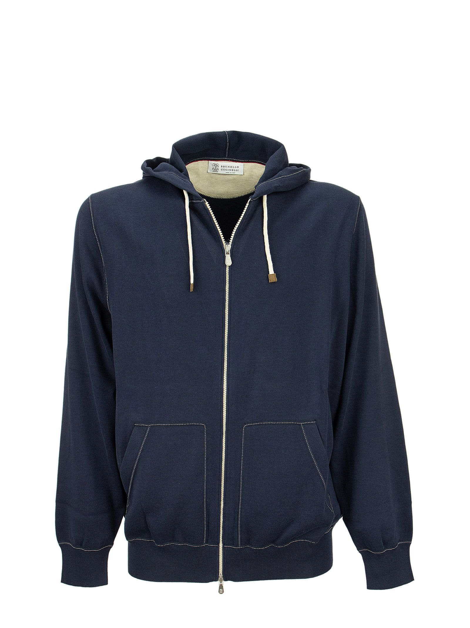 Brunello Cucinelli Cotton Hooded Sweatshirt With Zipper