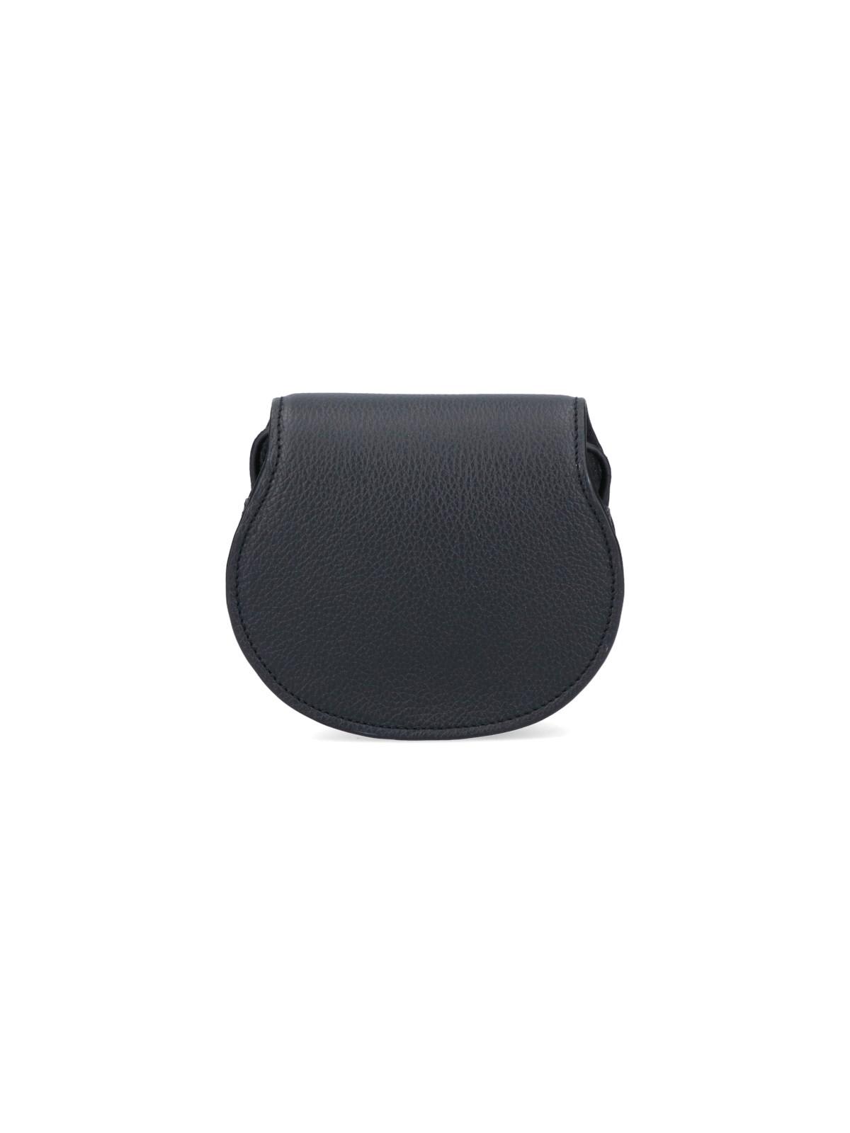 Shop Chloé Marcie Mini Saddle Bag In Nero