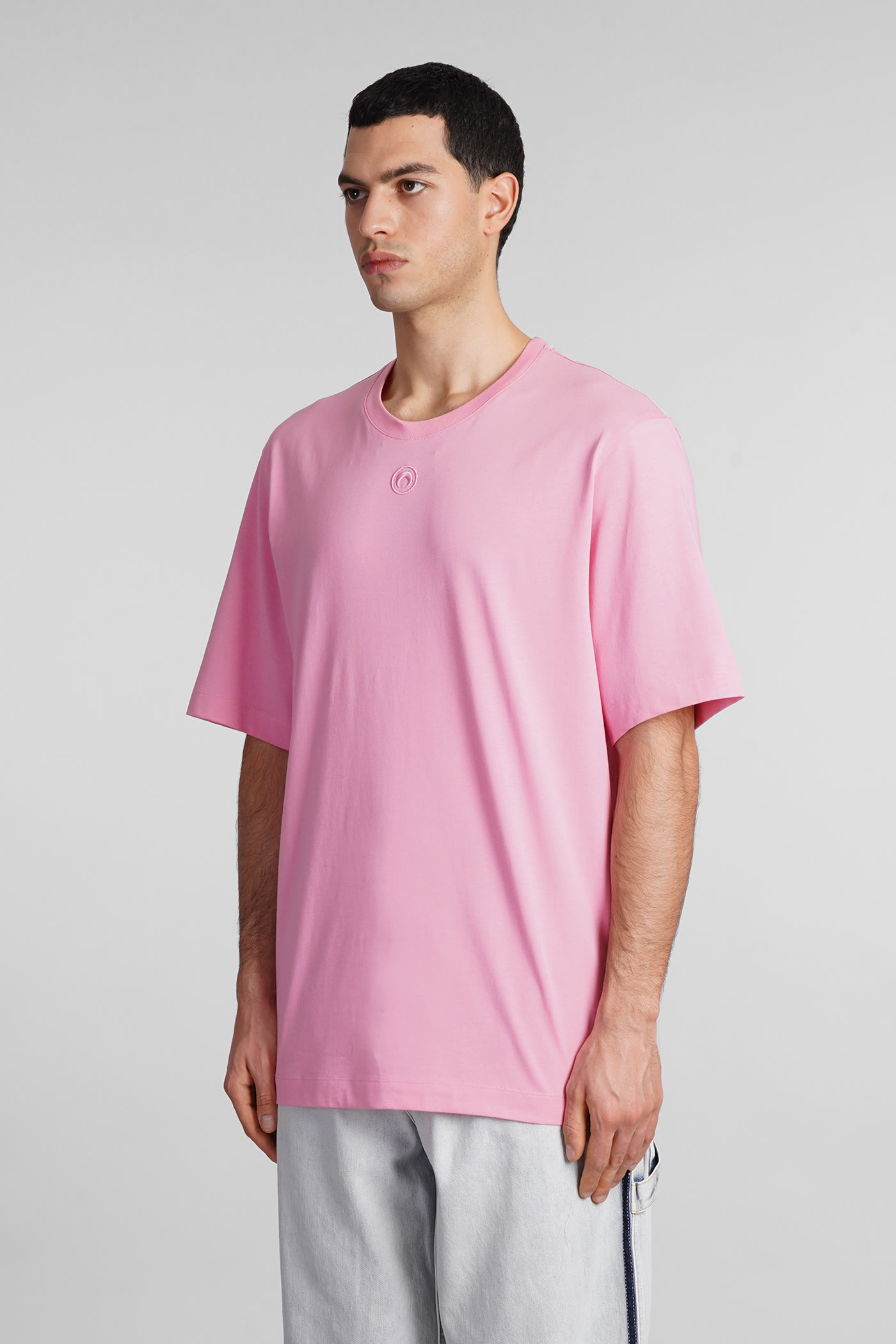 Shop Marine Serre T-shirt In Rose-pink Cotton