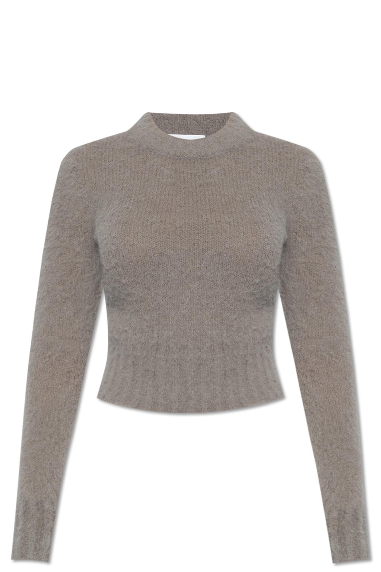 Shop Ami Alexandre Mattiussi Wool Sweater In Grey
