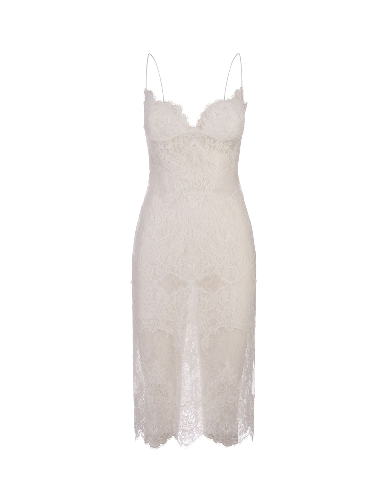 All-over White Lace Lingerie Dress