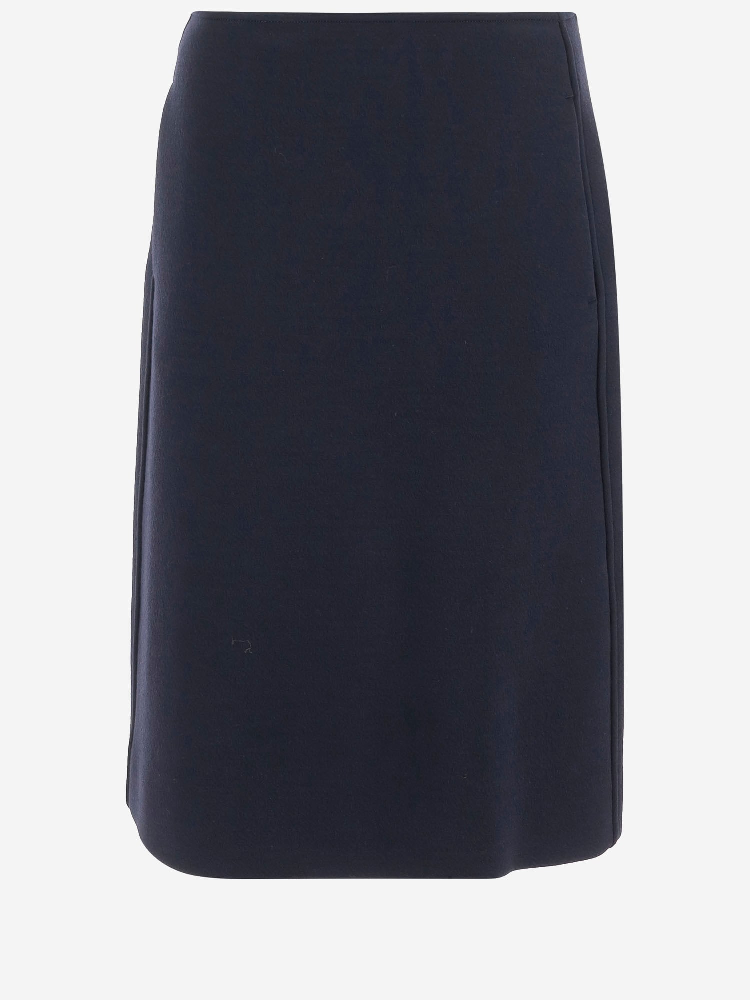 Jil Sander Wool Blend Midi Skirt In Blue