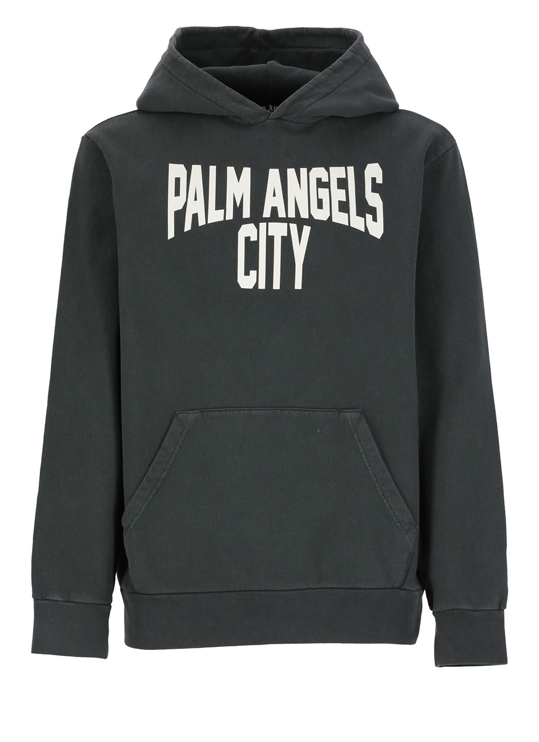 Shop Palm Angels Hoodie With Logo In Grey
