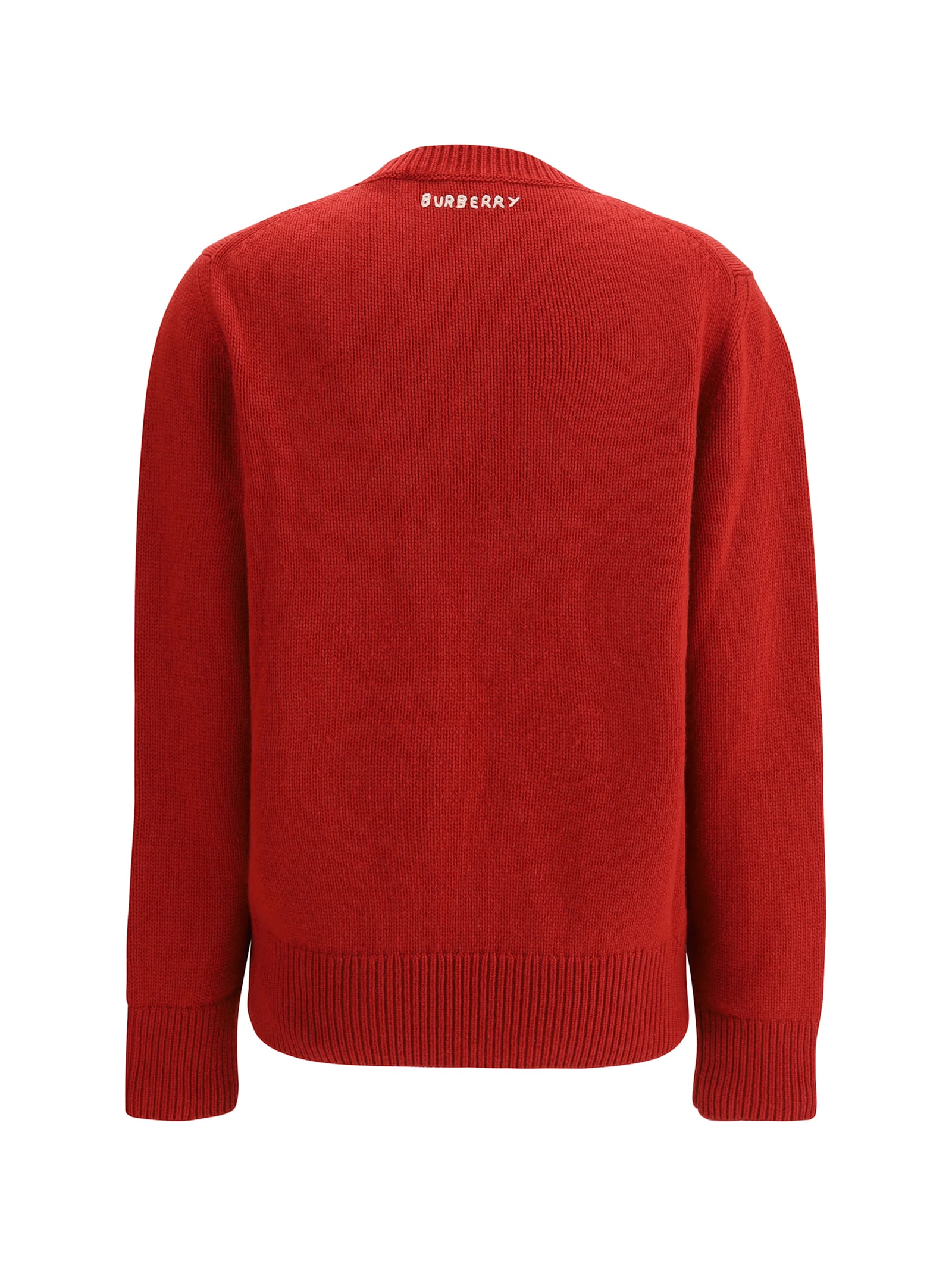 Burberry B Snake Wool Cashmere Sweater In Red