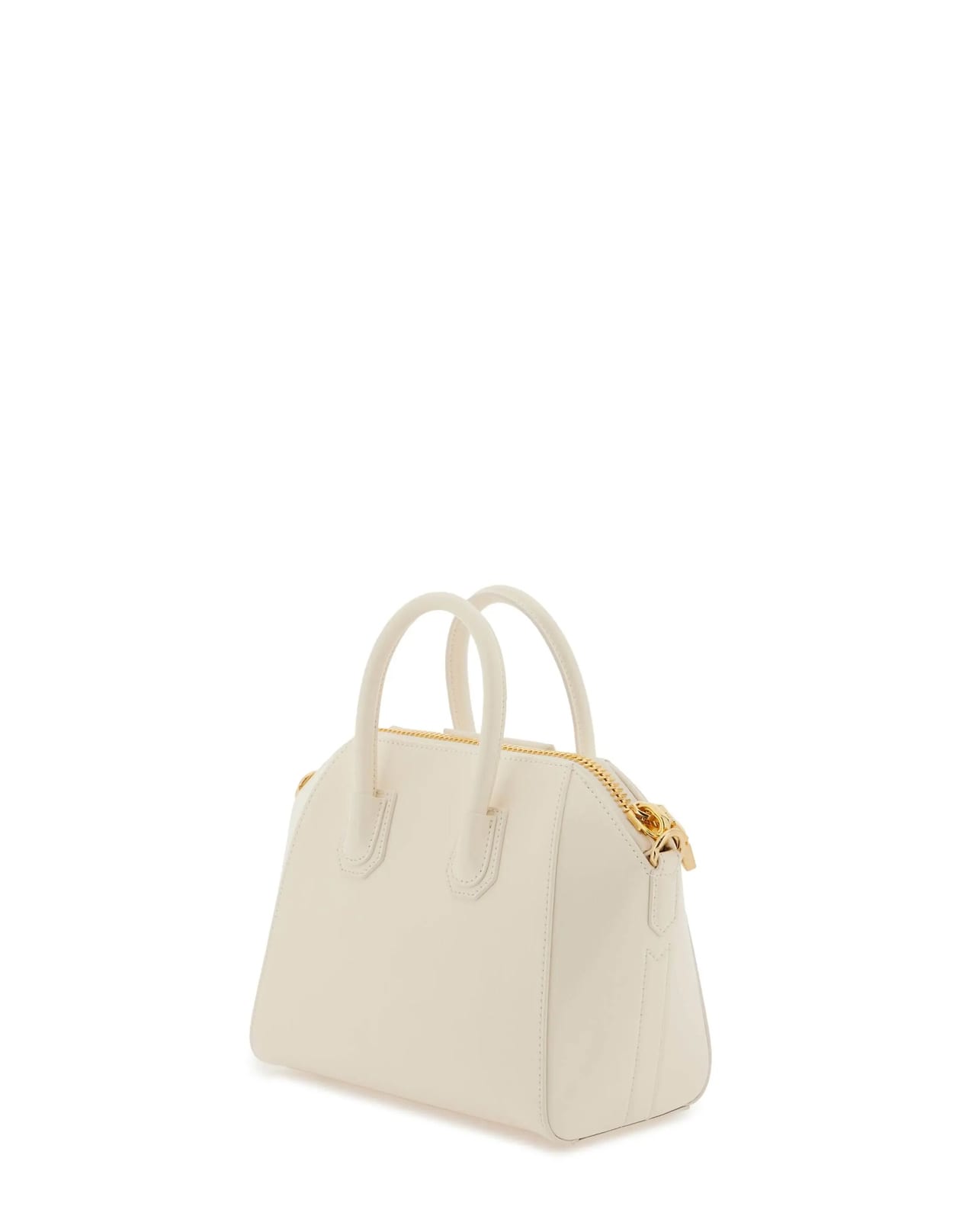Shop Givenchy Ivory Mini Antigona Bag In White