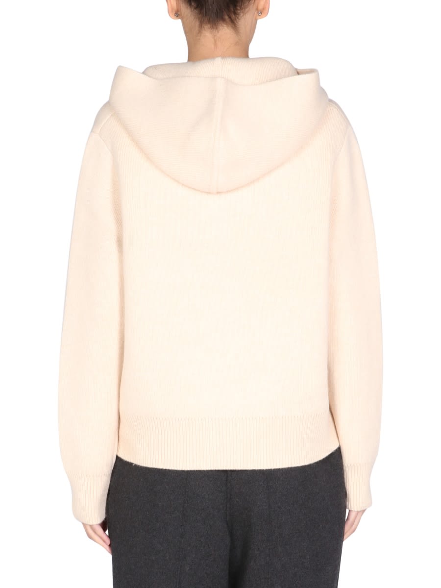 Shop Tory Burch Hoodie In Beige