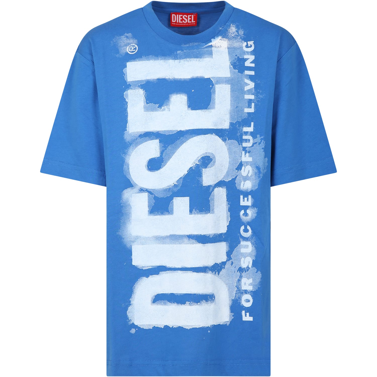 Diesel Kids' Light Blue T-shirt For Boy With Logo | ModeSens