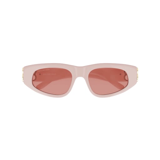 Shop Balenciaga Bb0095s Sunglasses In Pink Gold Red