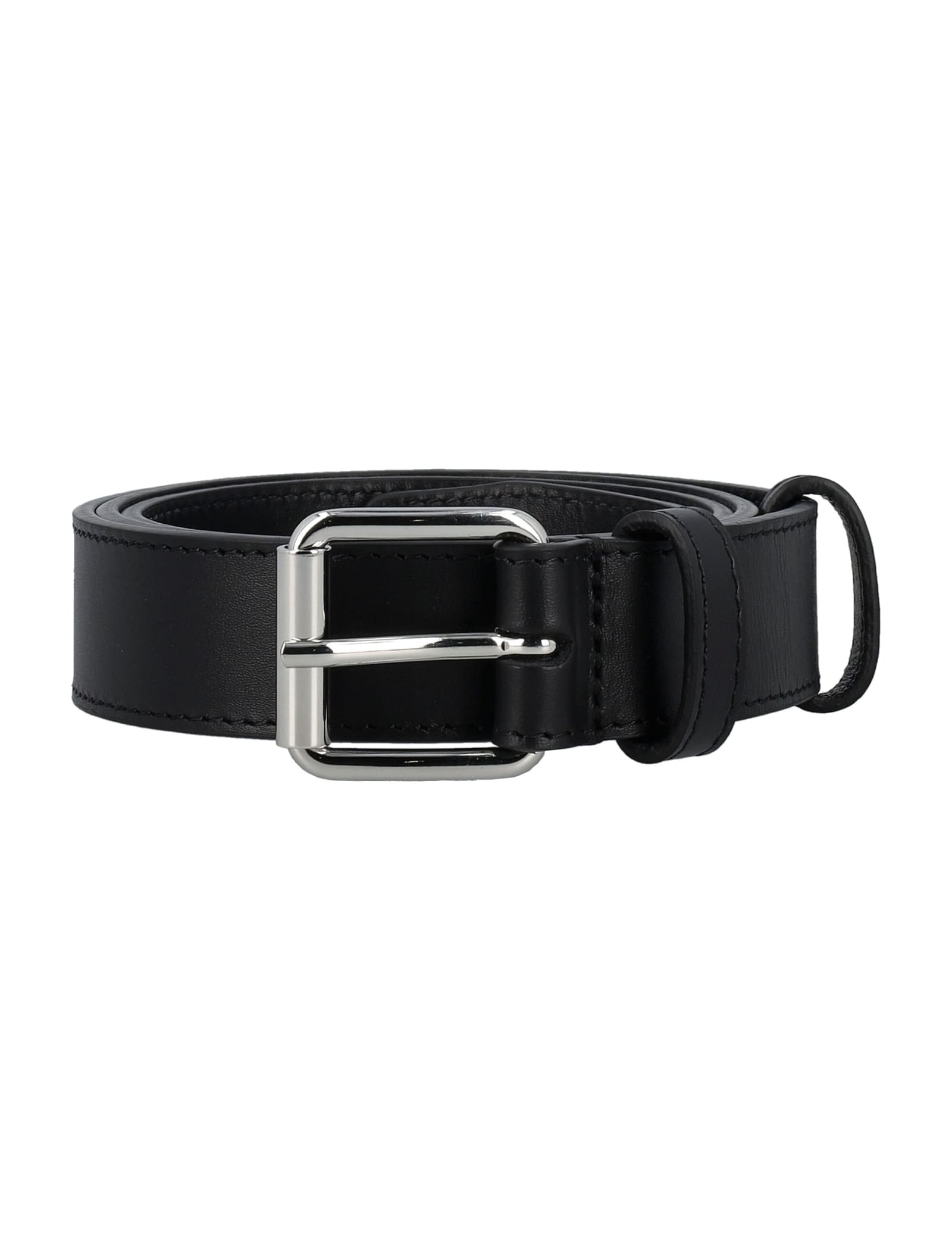 Comme Des Garçons Square-buckle Leather Belt In Black | ModeSens