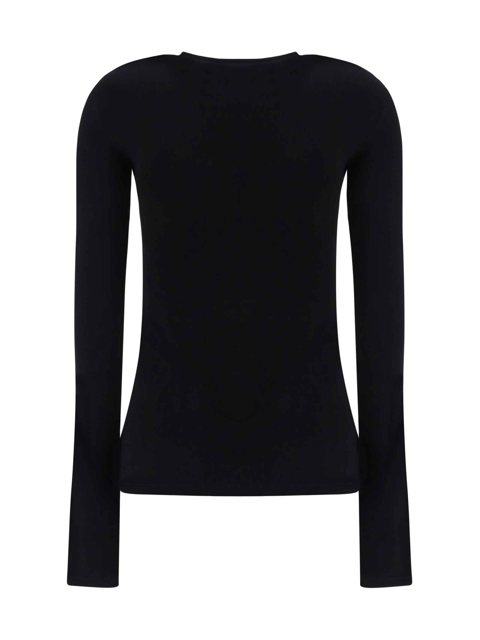 Off-white Long-sleeved Jersey In Black