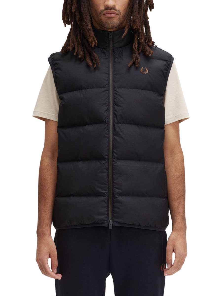 Down Vest With Logo