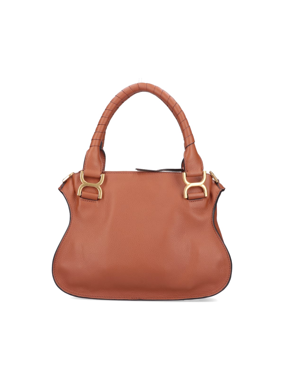 Shop Chloé Marcie Hand Bag In Buff