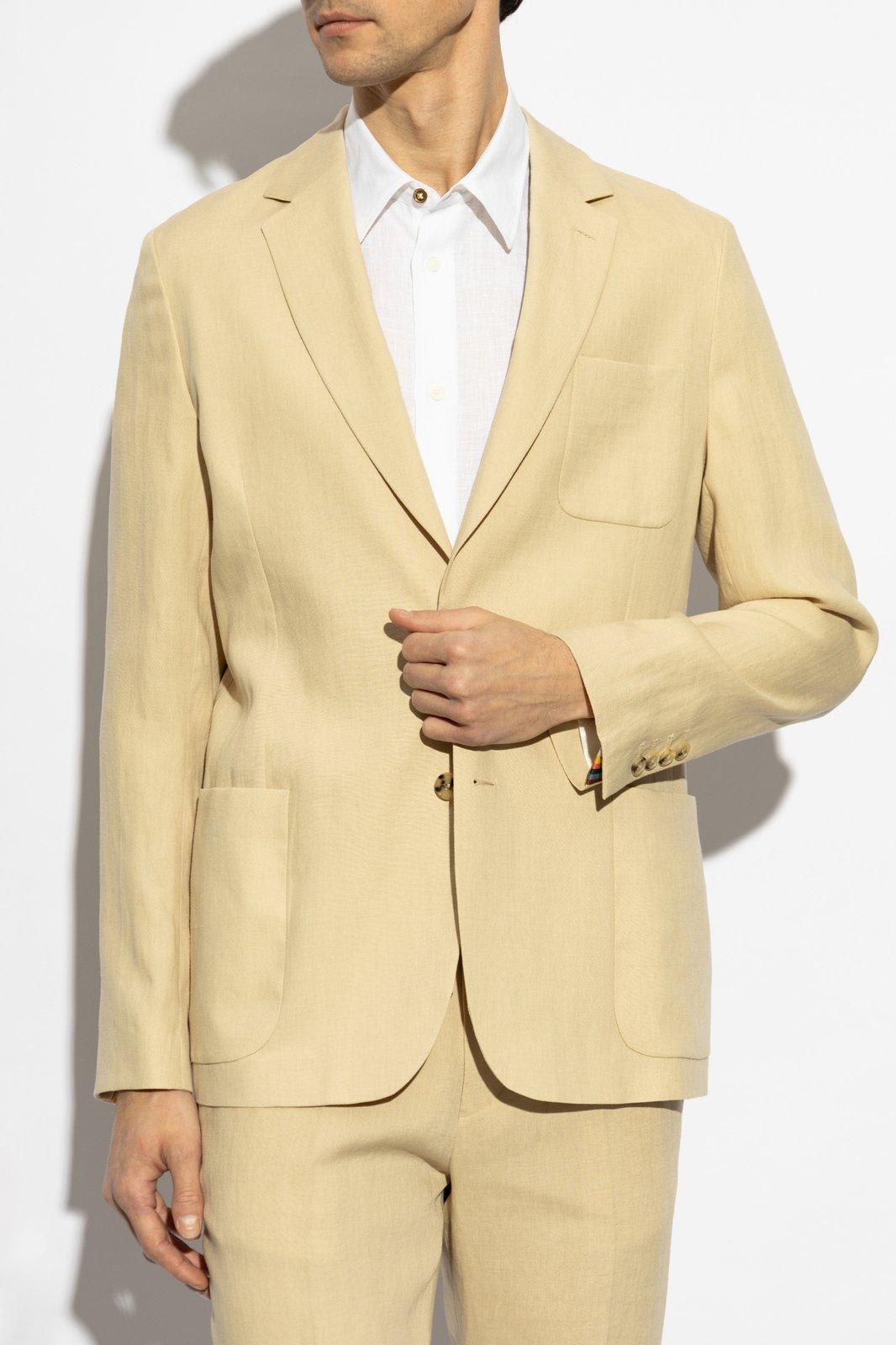 Shop Paul Smith Linen Blazer In Beige
