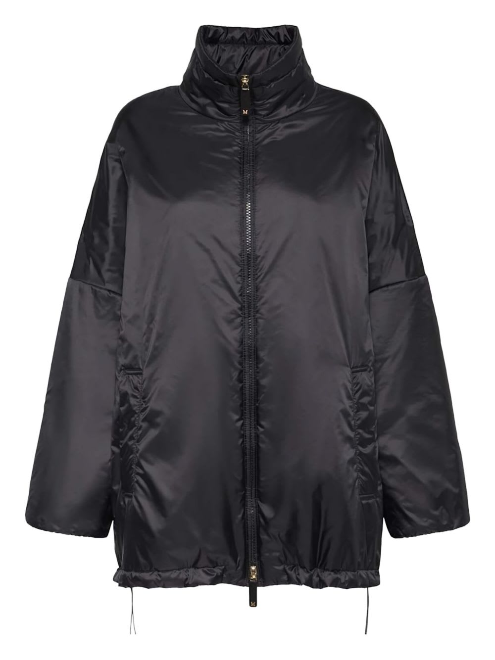 Max Mara The Cube Max Mara Zip-up High-neck Jacket In Black
